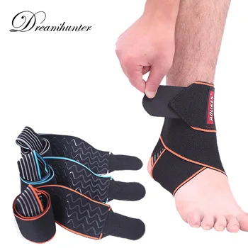 Compressie Sport Enkel Ondersteuning Bandage Mannen Basketbal Voetbal Running Anti-Verstuiking Siliconen Anti-Slip Ankle Brace Protector