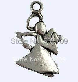 

160Pcs Tibetan Silver Color Praying Angel Charms A12547