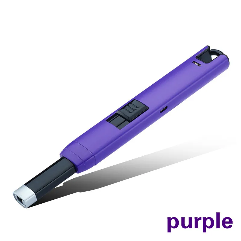 Интеллектуальная Электрическая длинная USB дуговая кухонная ветрозащитная Зажигалка для свечей и фейерверков для барбекю - Цвет: 6