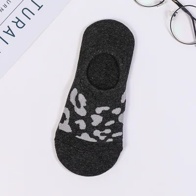 Women Socks Hot Sale Fashion Retro Leopard Cotton Casual Cute Funny Ankle Socks Ladies Cotton invisible Socks Dropshipping - Цвет: 4