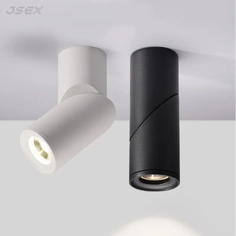Comprar Focos LED giratorios regulables 10W15W20W COB LED luces de techo AC110 220V lámpara de pared LED cálido blanco frío iluminación interior