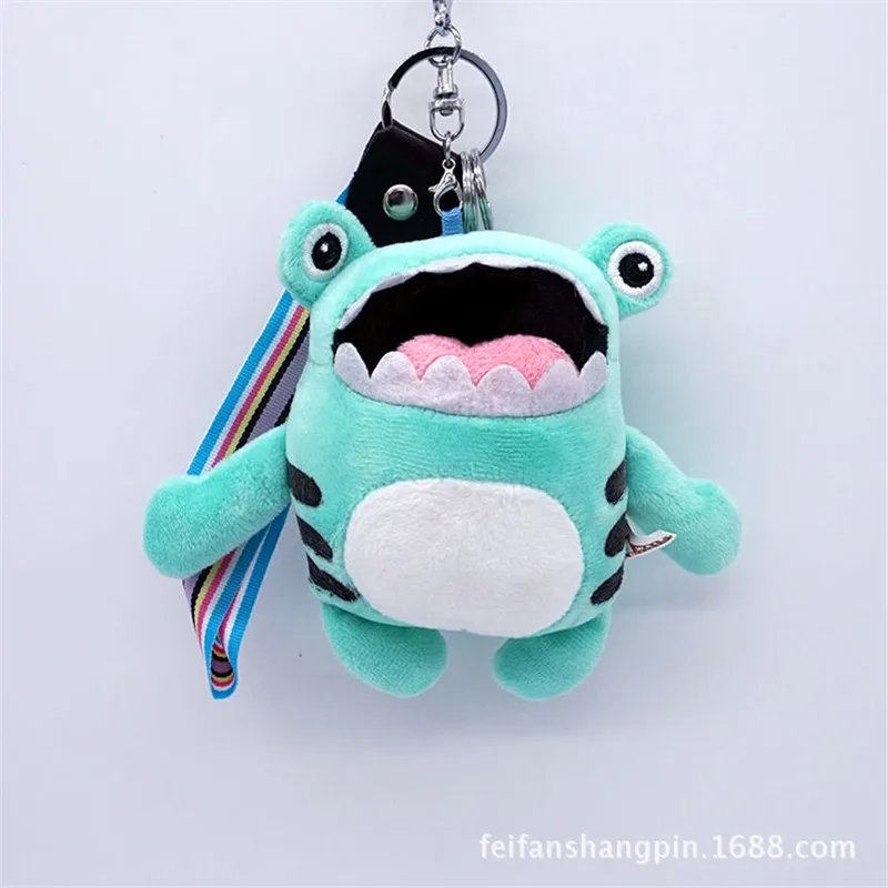 

2017 trinket Mini Plush Cute animals Pom Pom KeyChains Women fluffy Bunny Toy Doll Bag Car Key Ring Monster Keychain Jewelry