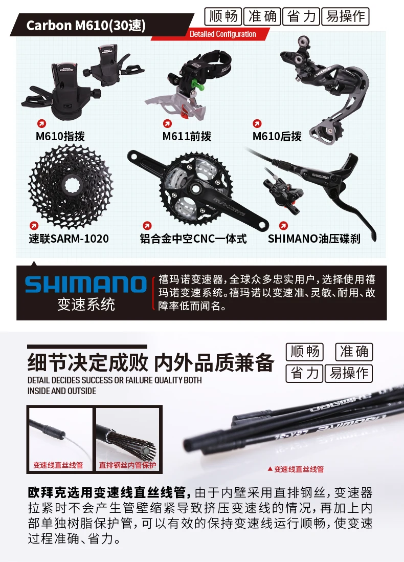 Flash Deal New brand Carbon Fibre 27/30 speed Oil disc brake reversal air fork mountain bike outdoor downhill bicicleta MTB bicycle 16