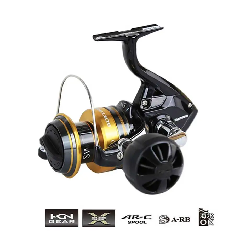 Carretel de Fiação de Água Carretel de Alumínio Pesca do Mar 4 + 1bb Salgada Shimano Socorro 10-12kg Potência Hagane Engrenagem Carretéis sw 5000-10000 5 Carretel de fiação de água salgada shimano