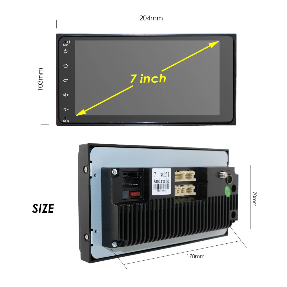  2 din android 9.0 Universal Car Multimedia Player Car Radio Player Stereo for toyata VIOS CROWN CAM