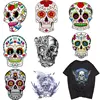 Модный Панк Череп Железный патч для одежды наклейки на футболку винил Термо Передача для одежды Diy аппликации тепловой пресс E ► Фото 1/6