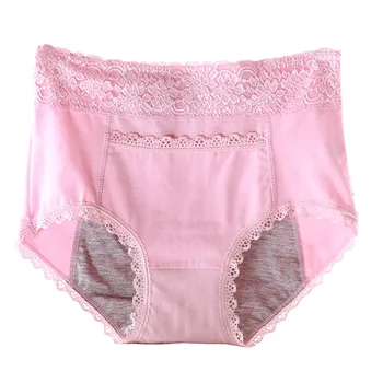 

Cotton Lace Menstrual Period Underwear Women Panties plus size 4XL Physiological Leakproof Female Underwear