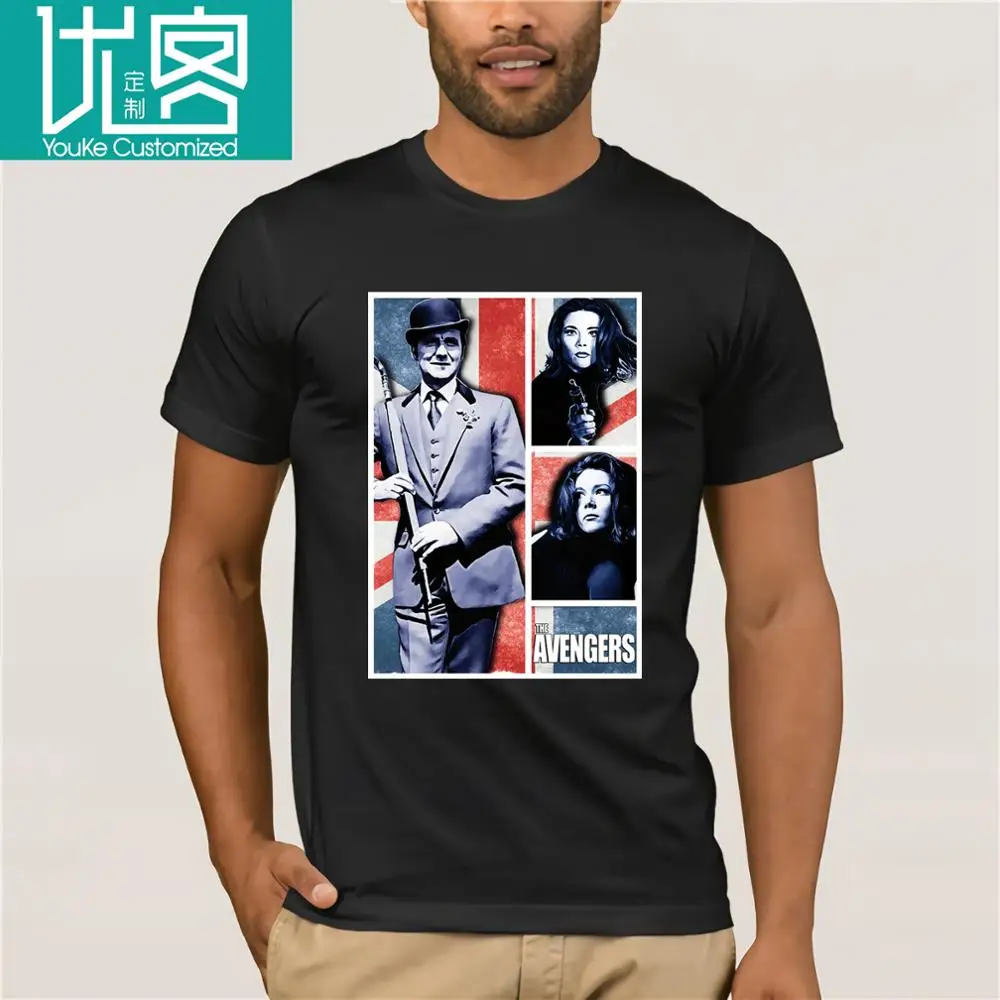 Новая футболка мстители John Steed Emma Peel Tee Sixties Macnee Rigg Cent Tv 2019 Мужская модная крутая