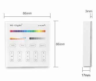 Ми свет 2,4 г RGB+ CCT настенный светодиодная Сенсорная панель Пульт дистанционного управления+ 2,4G RGB+ CCT светодиодный контроллер для светодиодный полосы точечная лампа