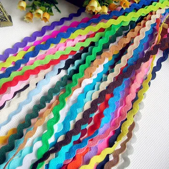 

5merter/lot 5mm Multi Colors Lace Trimming Ribbon Wave Cords Threads For Diy Patchwork Craft Making Decoration