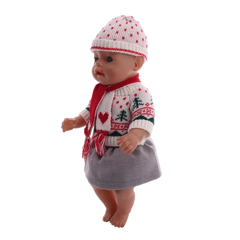 LUCKDOLL Рождественский подарок одежда костюм подходит 18 дюймов Американский 43 см детская кукла одежда аксессуары, игрушки для девочек, поколение, подарок на день рождения
