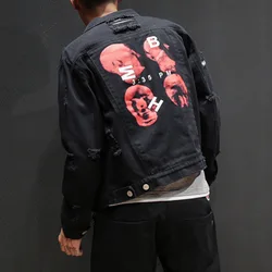 Nueva Moda Chaquetas de Mezclilla Hombres Vaquero Slim Fit Chaqueta de Bombardero de los Hombres Chaqueta de Jean Hip Hop Abrigos de Calidad Superior M-5Xl Nueva Moda Chaquetas de Mezclilla Hombres Vaquero Slim Fit Chaqueta de Bombardero de los Hombres Chaqueta de Jean Hip Hop Abrigos de Calidad Superior M-5Xl