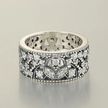 

NEW 100% 925 Sterling Silver Shimmering Leaves Rings With Clear CZ Engagement Rings For Women Jewelry Finger Ring R046