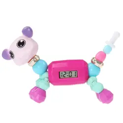 DIY цифровой Детские часы для мальчиков/девочек милая, картонная браслет смотреть Дети Спортивные кварцевые наручные часы Обучающие