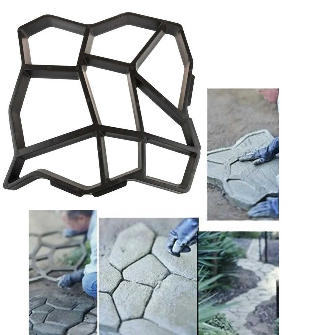 

Garden Path Grids Maker Mold Cement Brick Molds Stone Road DIY Garden Walk Maker Auxiliary Tools Manually Paving 43x43x5 cm