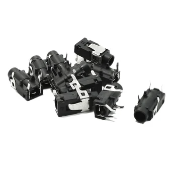 

TTKK Brand New 10 Pcs PCB Panel Mount 4 Pin 1/8" 3.5mm Female Socket Stereo Headphone Jack