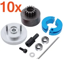 10 компл./лот безколлекторная электрическая модель маховика колокол сцепления до 14 ти лет зуб и упорные шарикоподшипники 10*5*4 мм для 1/10 Радиоуправляемая модель с нитро двигателем автомобиля