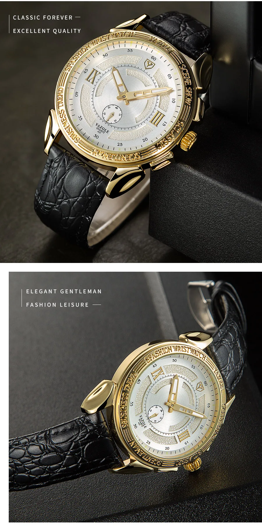 Мужские часы Топ бренд класса люкс YAZOLE Мужские часы 3ATM водонепроницаемые мужские часы светящиеся указатели дизайнерские модные деловые часы
