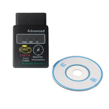 

Small Size Advanced Bluetooth Scan Tool For Car Auto ELM327 OBDII OBD-II OBD2 Portable Black Car Diagnostic Device