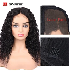 Wignee 4*4 Brazilian Water Wave Lace Front Human Hair Wigs For Women Front Lace Wigs Natural Hairline 150% Deep Part Remy Hair Wignee 4*4 Brazilian Water Wave Lace Front Human Hair Wigs For Women Front Lace Wigs Natural Hairline 150% Deep Part Remy Hair
