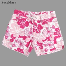 Летние женские пляжные шорты с цветочным принтом, быстросохнущие пляжные шорты с цветочным принтом, женская пляжная одежда для отдыха, спа Прямая поставка