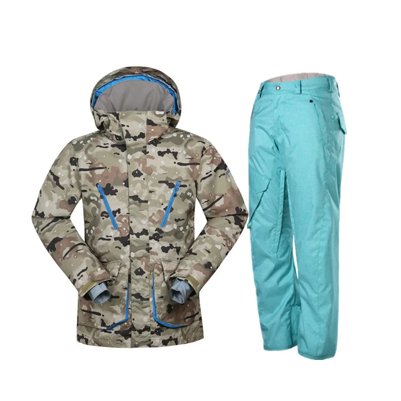 GSOU Снежный бренд, зимний лыжный костюм, Мужская лыжная куртка, брюки, водонепроницаемые комплекты, куртка для сноуборда, штаны, горные лыжные костюмы, зимняя одежда