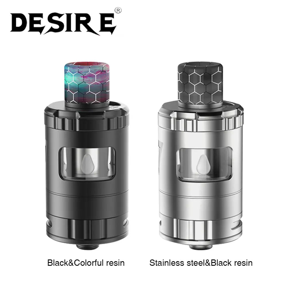 

Original Desire Squonky Subohm Tank 2ml Capacity with 0.4 Ohm Mesh & 0.8 Ohm Ceramic Coil Bottom Refill Design E-cig Atomizer