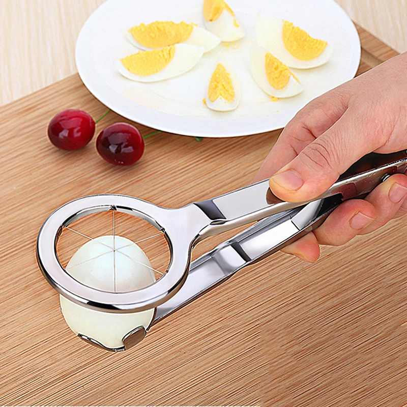 New 304 Stainless Steel Egg Slicer Boiled Eggs Cutter Section Piercer