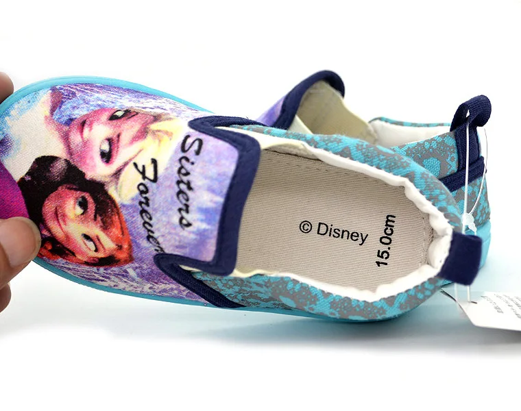 Disney children's frozen princess shoes girls new princess soft cartoon canvas shoes casual shoes non-slip