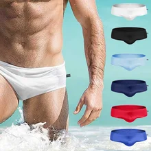 Мужские сексуальные плавки с низкой посадкой, плавки для плавания, шорты для серфинга, летние пляжные шорты, бикини, спортивные плавки, черные мужские плавки s-xl