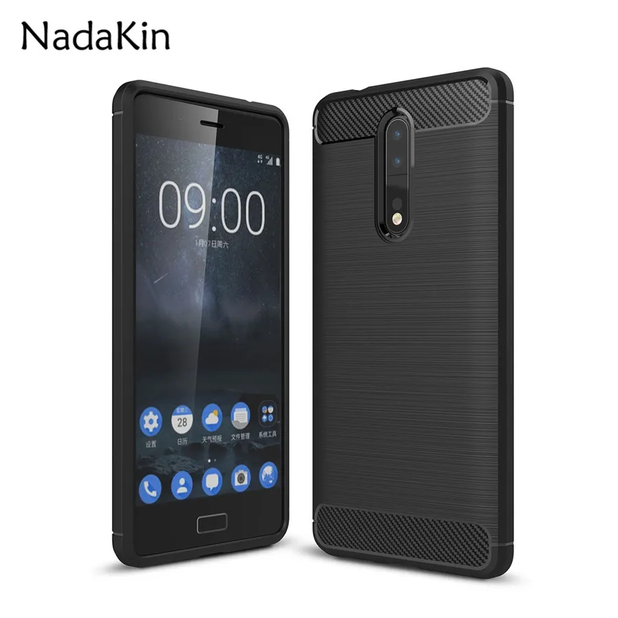 buy Luxury Slim Soft TPU Silicone Brushed Carbon Fiber Texture Phone Back Case Cover for Nokia 2 3 5 6 7 8 9 2018 Fundas Capas