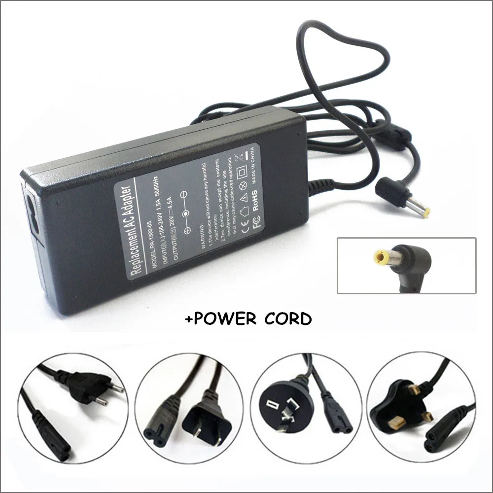 

20V 4.5A 90W Laptop AC Adapter Power Supply Charger Plug For Lenovo U450A U460 G450 G460 G470 G550 G560 G460A G470A