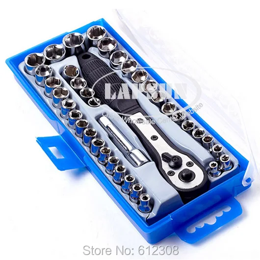 

38 in 1 Ratchet Wrench Spanner Kits Hex Hexagonal Bits Socket Wrench Repair Sleeve Hardware Set RTH-38A