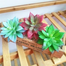1 Pc Simulation Succulent Plant Drip Lotus DIY Supplies Plants Artificial Flower Head Wall Accessories Home Garden Decoration 1 pc simulation plant artificial silk leaves turtle leaf diy wall accessories home garden decoration