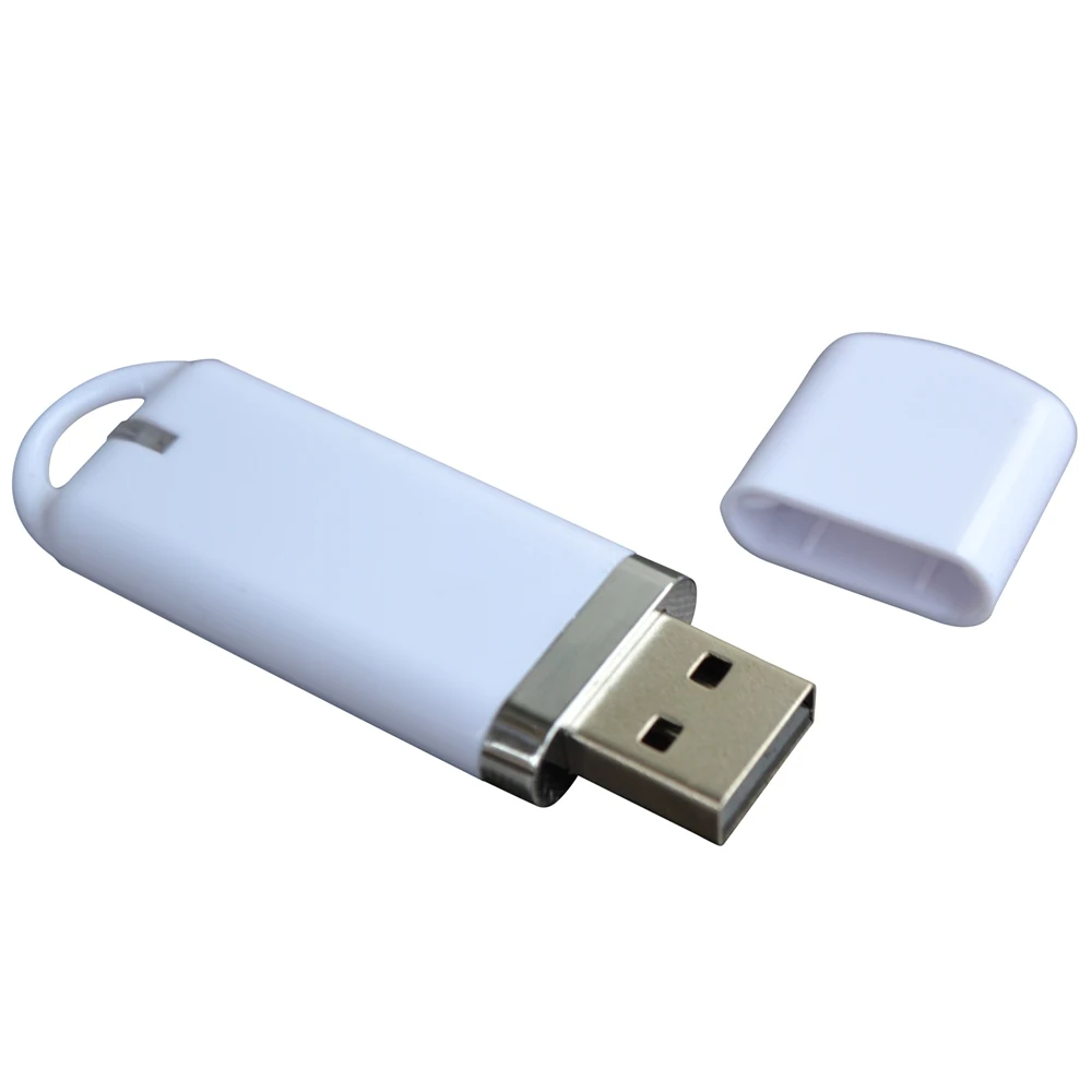 White Plastic USB Flash Pen Drive 8GB 16GB 32GB U Disk