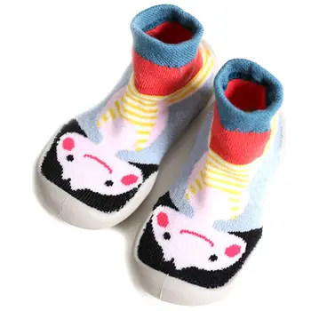 

KACAKID Toddler Baby Cotton Soft Rubber Bottom Anti-Slip Floor Socks Boots,First Walking Shoes with Non- Slip Rubber Sole for