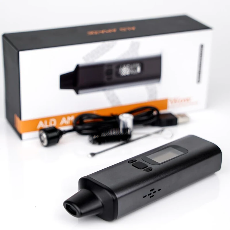 ALD AMAZE dry herb vaporizer kit smoke herbal electronic cigarette vaporizer portable vape pen with 0.96 inch big Oled display