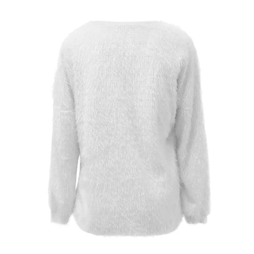 Candy Colors Pullover Plus Size Loose Knitted Sweater Warm Latern Long Sleeve Sweater Casual Solid Jumpers Ladies #F#40NV01 (15)