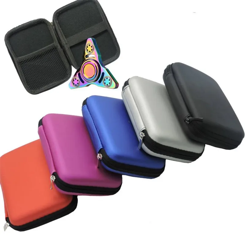 

Cheap New Waterproof Fidget Hand Spinner Box Dust Proof Fidget Spinner Toy Organizer Case Headset Data Cable Storage Case Box