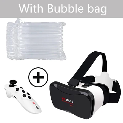 Черный VR Виртуальная реальность 3D очки Google Cardboard VR чехол 5 Plus Pro Смарт Беспроводная Bluetooth мышь/пульт дистанционного управления геймпад 2 - Цвет: Черный