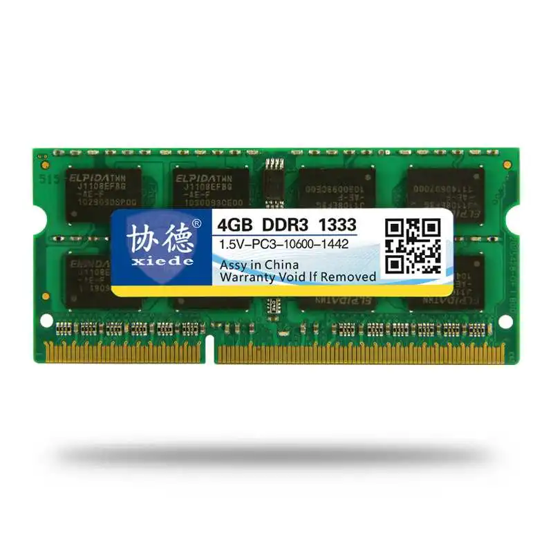 Модуль оперативной памяти ноутбука Xiede Ddr3 1333 Pc3-10600 204Pin Dimm 1333Mhz для ноутбуков