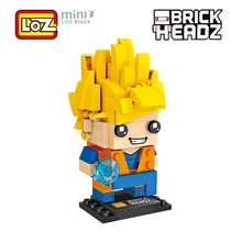 LOZ Dragon Ball Z Super Saiyan Son Goku Action Figure Toy Dragonball Z Brick Head Mini Building Blocks 200pcs For Ages 6+ 1433