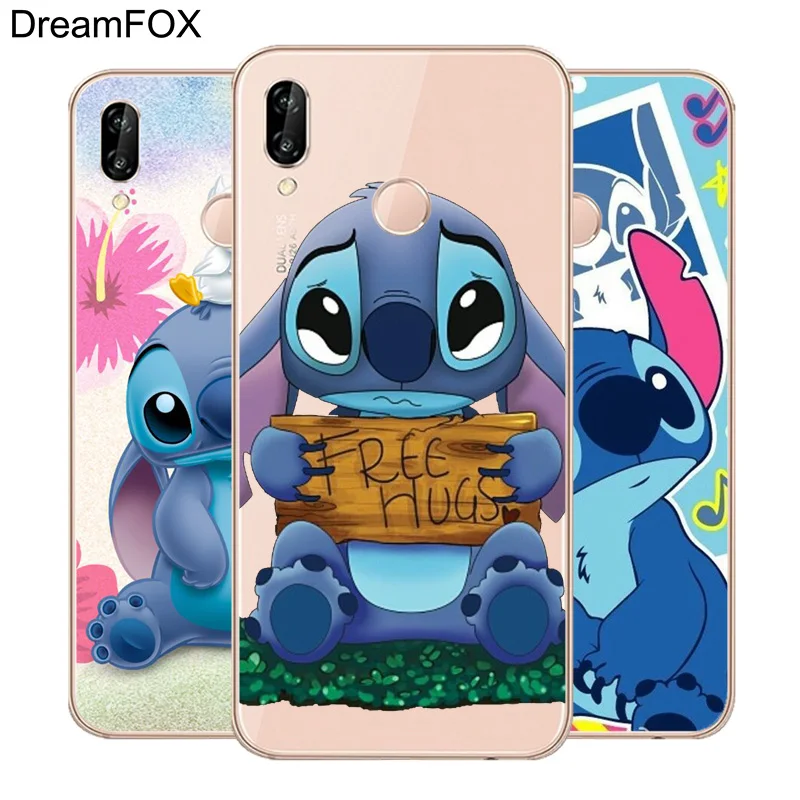 

DREAMFOX N117 Lilo Stitch Fashion Soft TPU Silicone Cover For Huawei Honor 6A 6C 7X 9 10 P20 P30 Lite Pro P Smart Case