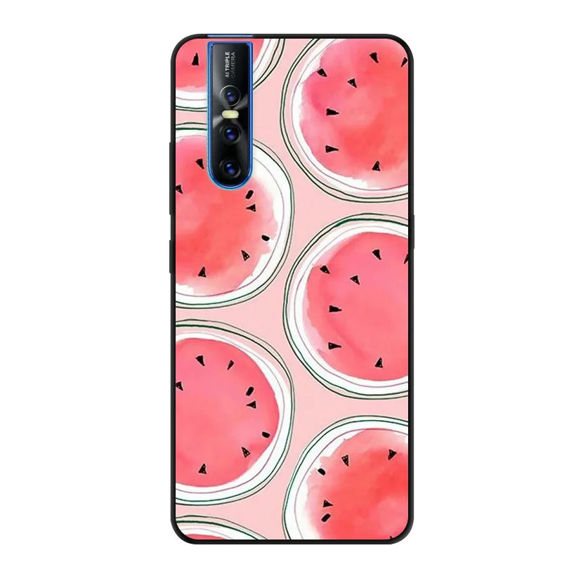 For Fundas Vivo V15 Pro Case Black Silicone Flower Print Phone Case For Vivo V15Pro V15 Pro Cover Soft TPU Coque V 15 Pro Capas For Fundas Vivo V15 Pro Case Black Silicone Flower Print Phone Case For Vivo V15Pro V15 Pro Cover Soft TPU Coque V 15 Pro Capas