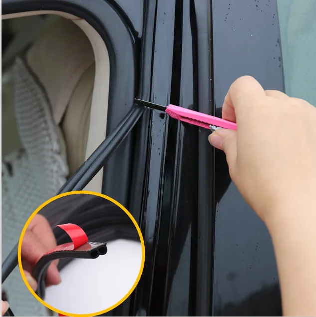 

Car Door Rubber Seal Strip Sound Insulation Weatherstrip Edge Trim Noise Insulatio BType Waterproof Car Sticker Noise Insulation