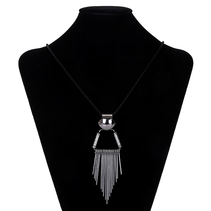 XIYANIKE Новое Модное Длинное винтажное ожерелье с кисточками для женщин, колье, женские ожерелья и подвески, массивное ювелирное изделие, воротник N129