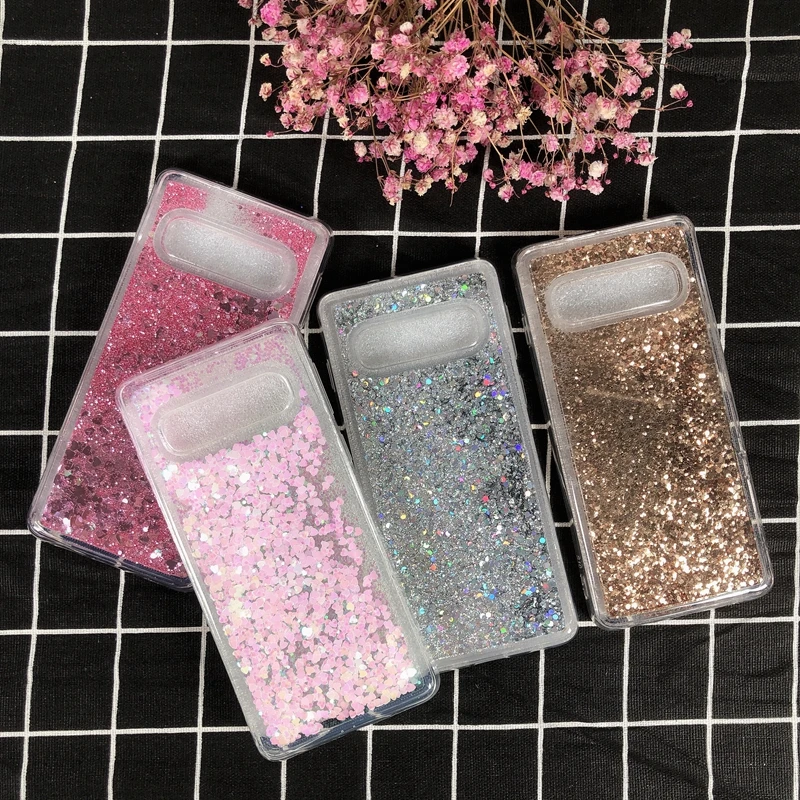 

Case For Samsung s10 S10+ Soft TPU Cover Quicksand Glitter Bling Clear Back Covers For Samsung S10 Plus S10e 5G Cases