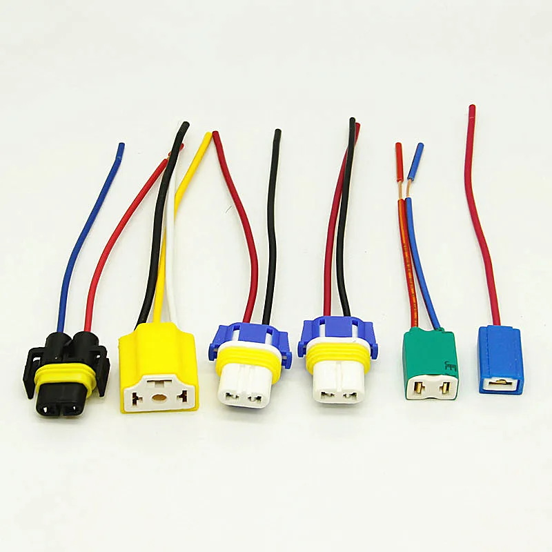 

1PC Car H1 H3 H4 H7 H11 HB3 HB4 Headlight Holder Extension wiring cable connector