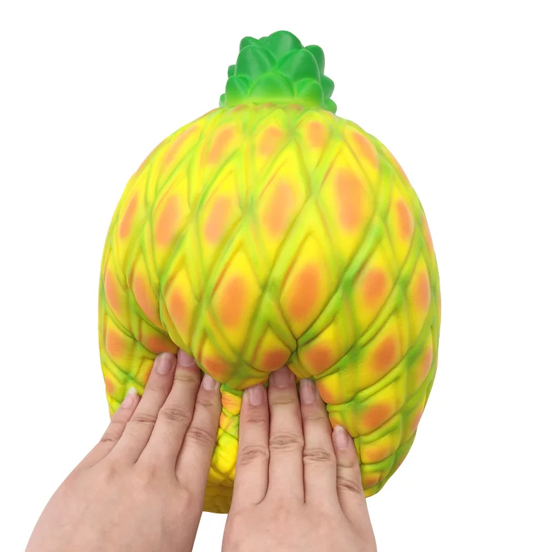 27 см супер большой гигантский мягкие фрукты ананас медленно нарастающее при сжатии игрушка мягкими игрушечные лошадки для детей 2019 Лидер