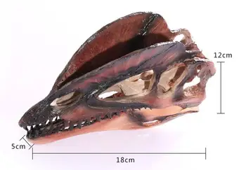 

High precision resin crafts for exhibition Model home furnishings double crown dragon resinous skull head statue home decoration